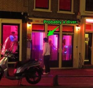 red light district window shopping