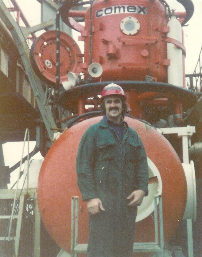 first commercial diving job