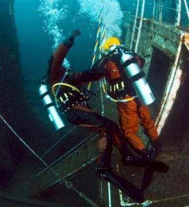 Diver claims he was injured on the job