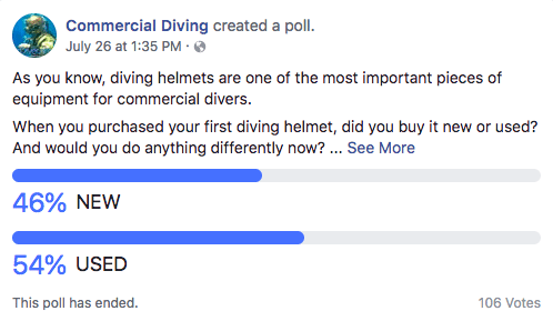 New vs Used Commercial Diving Helmets